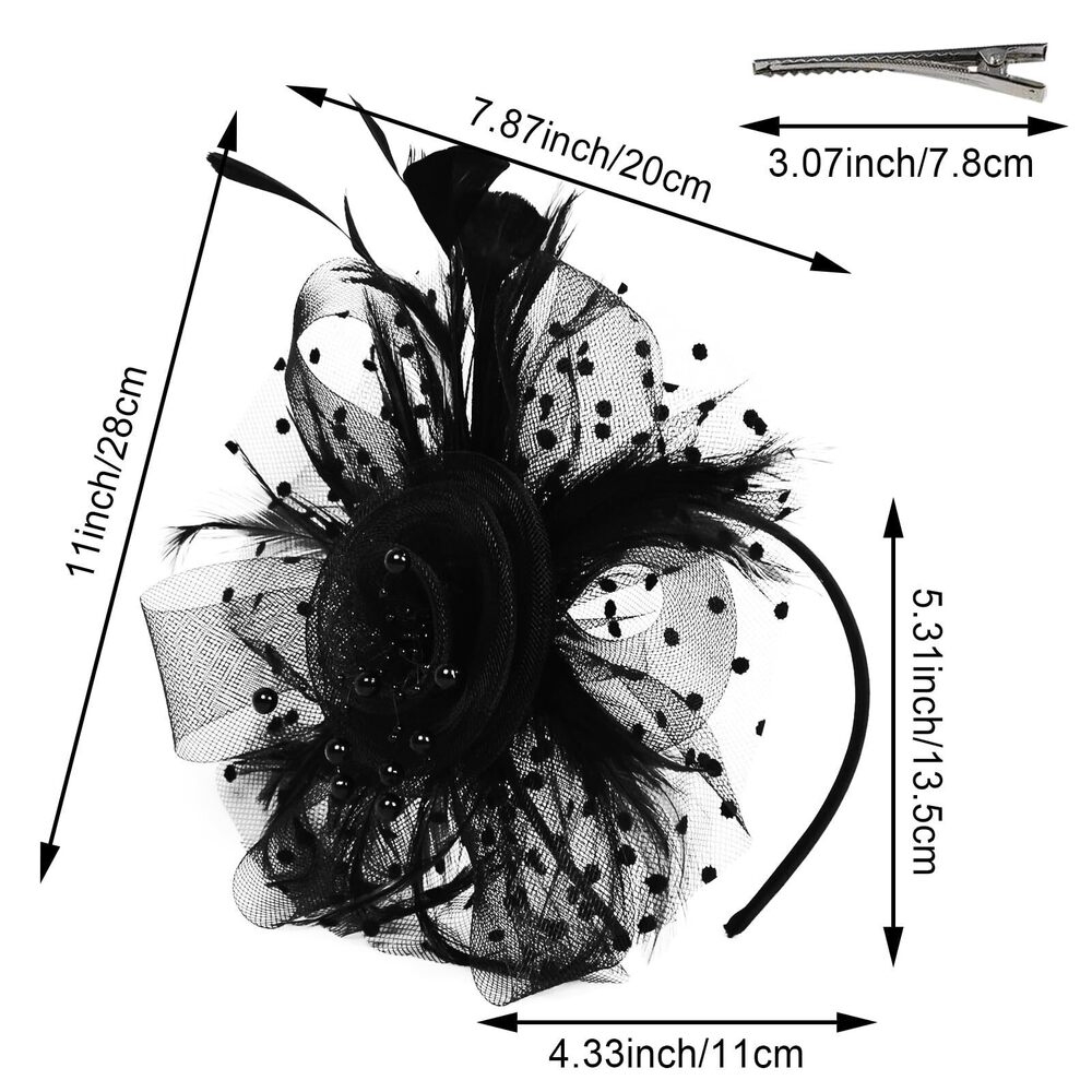 6475 Fascinators Hats For Women Tea Party Headwear - Picture 2 of 7